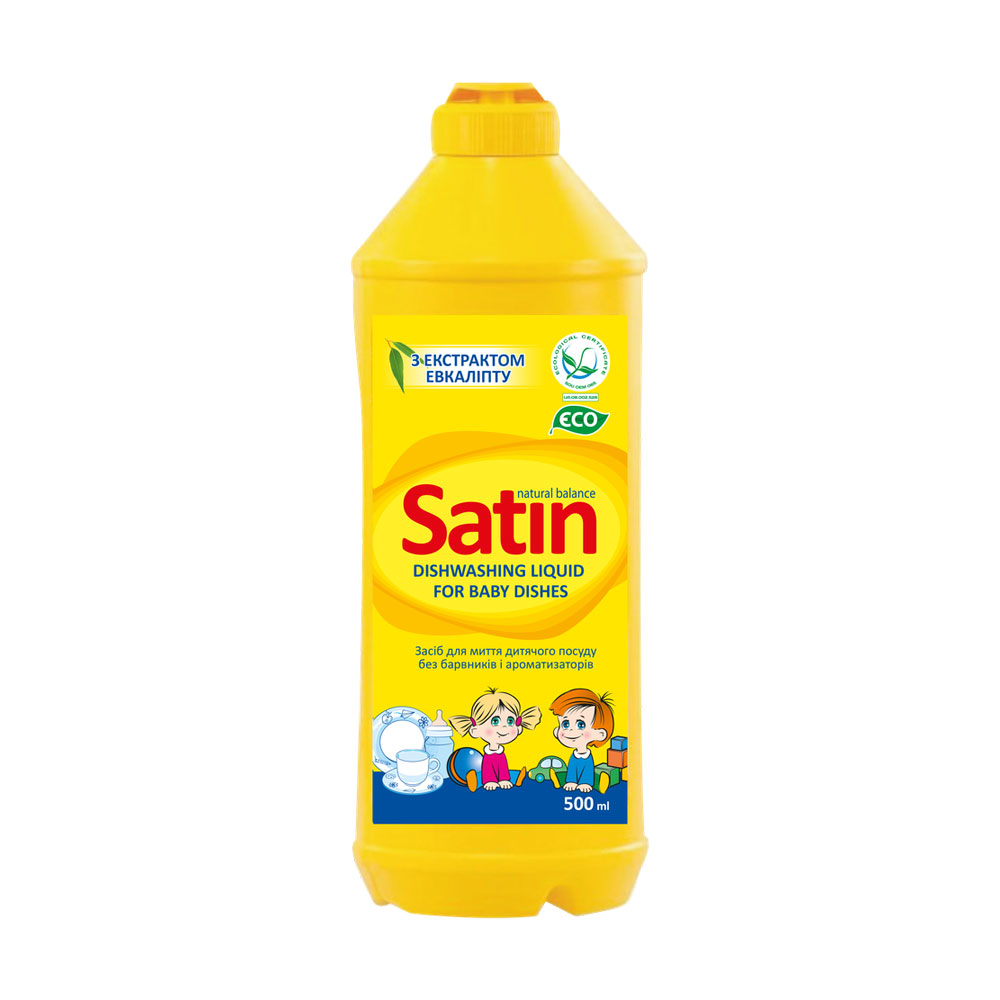 Засіб для миття дитячого посуду Satin Natural Balance Dishwashing Liquid For Baby Dishes, 500 мл